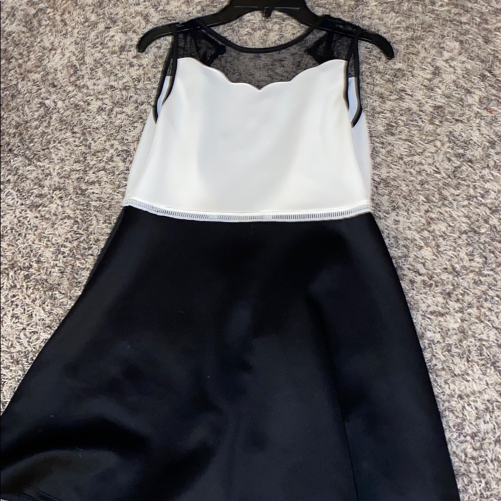 black and white dress
